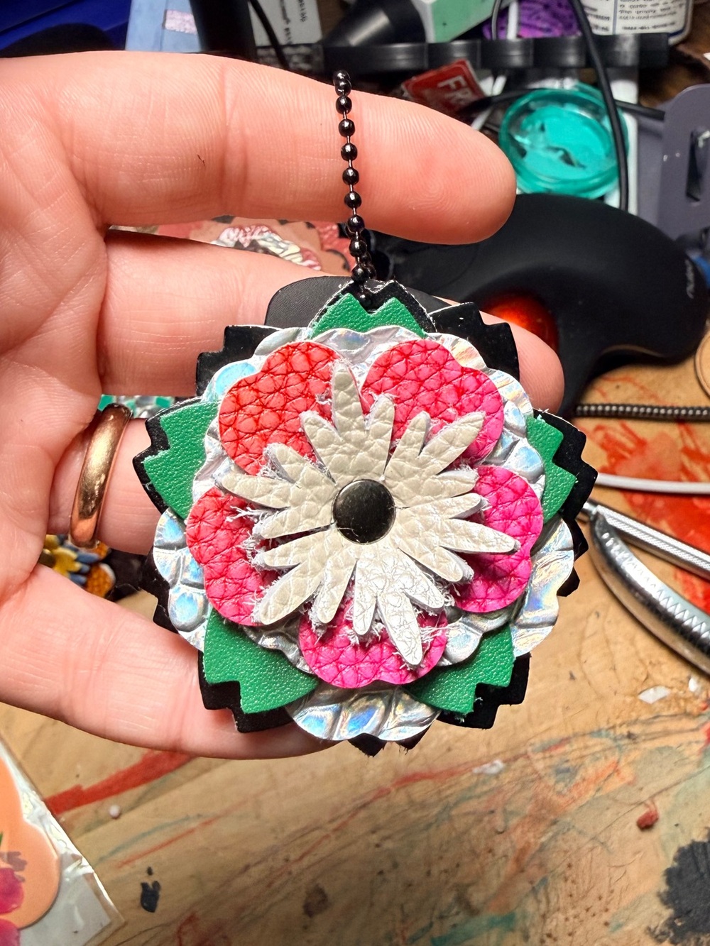 Handmade Floral Bag Charm